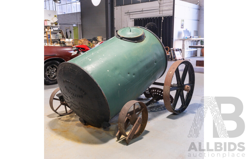 Vintage Furphy Water Cart with Cast Iron Ends, Circa 1920