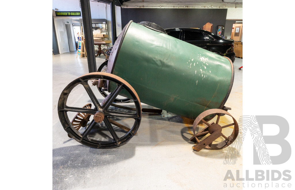 Vintage Furphy Water Cart with Cast Iron Ends, Circa 1920