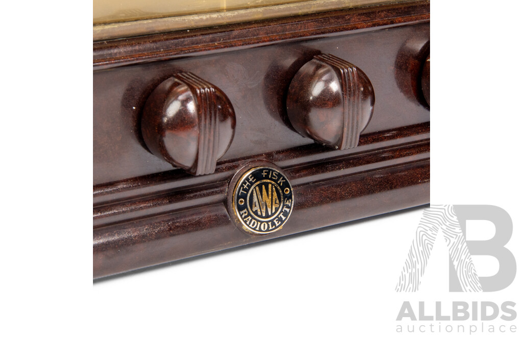 Art Deco Bakelite AWA 'Fisk Radiola' Big Brother Empire State Radio