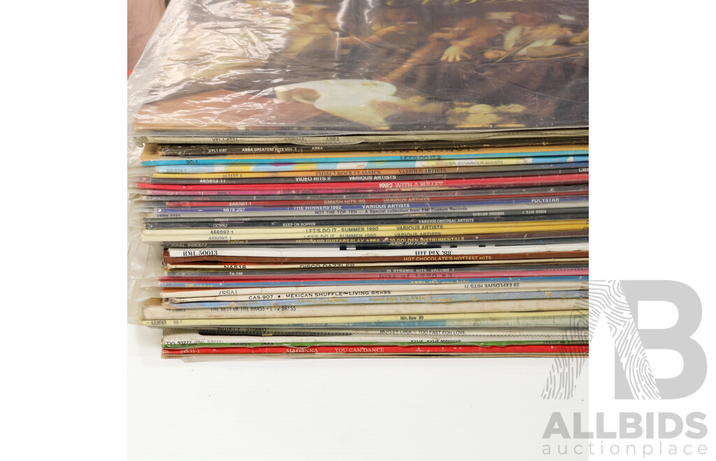 Large Collection of Popular Music LP Records