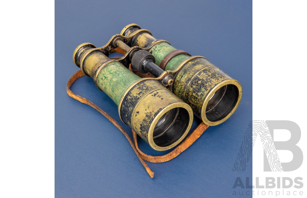 Pair of Vintage Military Field Binoculars by Ross of London