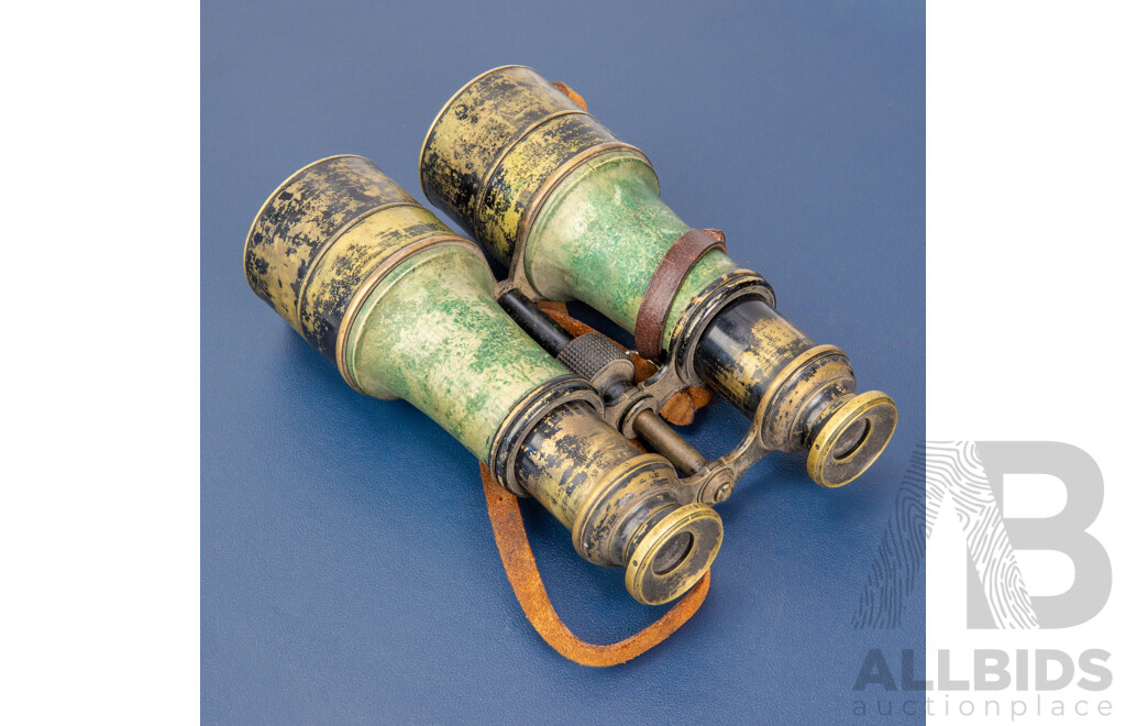 Pair of Vintage Military Field Binoculars by Ross of London