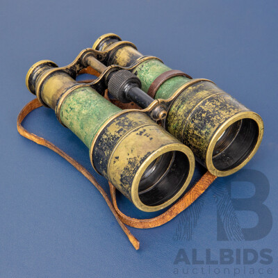 Pair of Vintage Military Field Binoculars by Ross of London