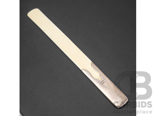 Antique Silver Mounted Ivory Page Turner, London, 1913