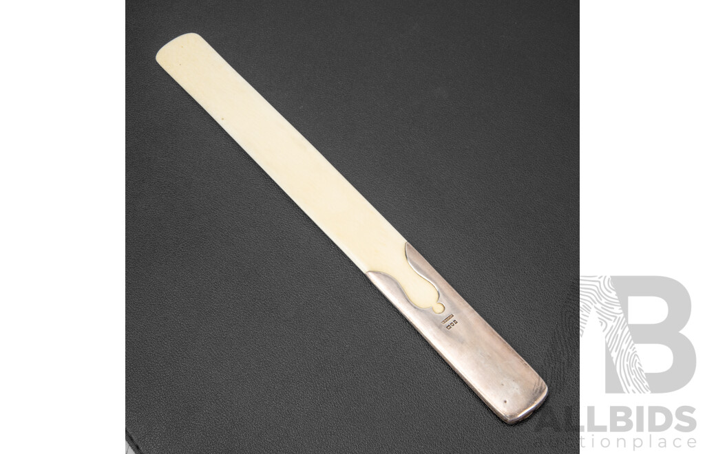 Antique Silver Mounted Ivory Page Turner, London, 1913