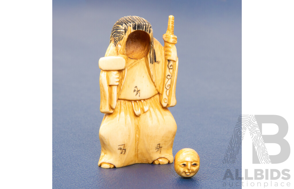 Pair of Vintage Japanese Netsuke Figures