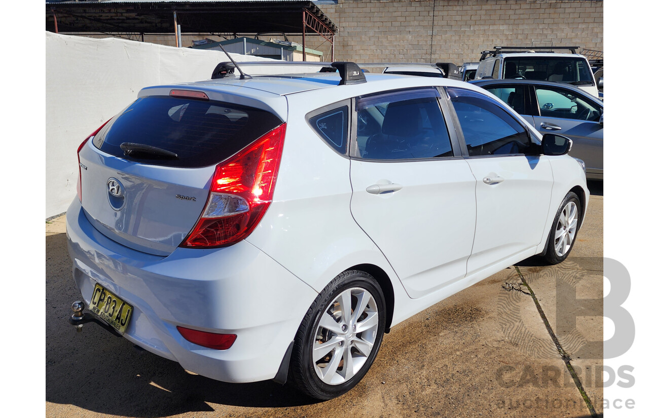 2/2018 Hyundai Accent Sport RB6 MY18 5d Hatchback White 1.6L
