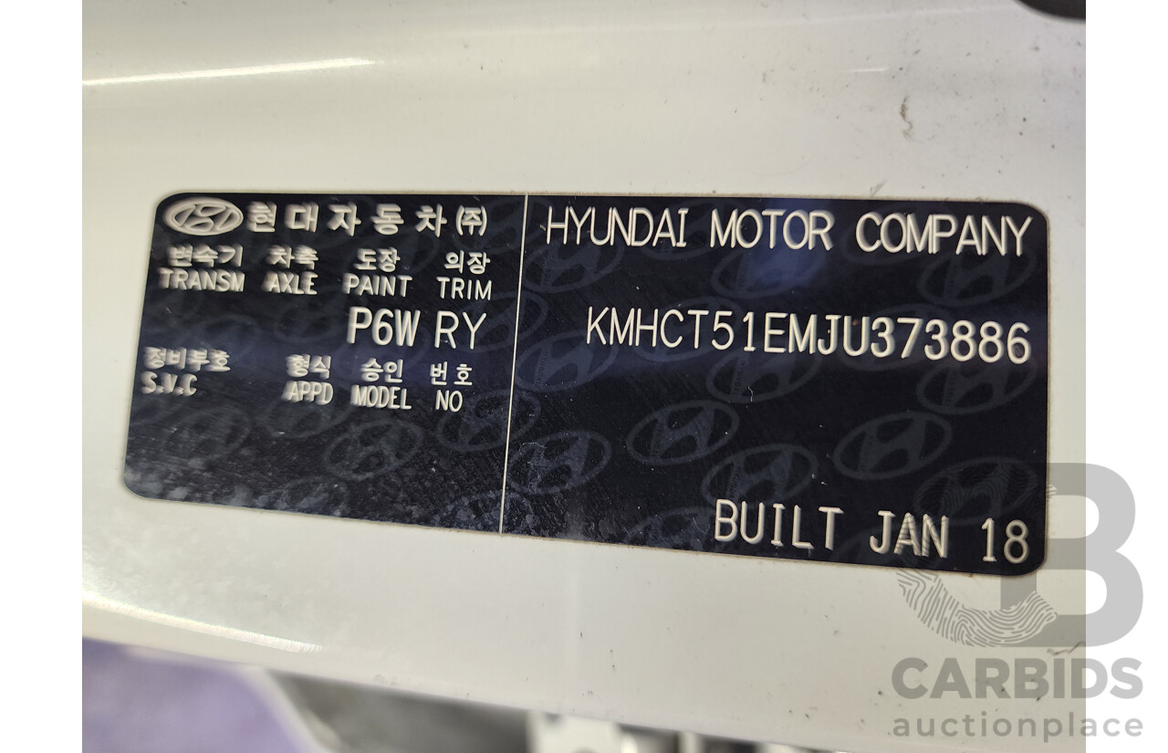 2/2018 Hyundai Accent Sport RB6 MY18 5d Hatchback White 1.6L