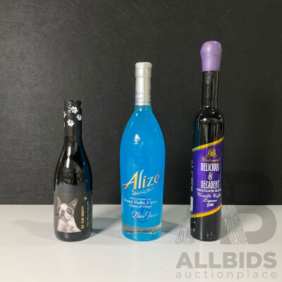 Three Bottles of Wine & Spirts