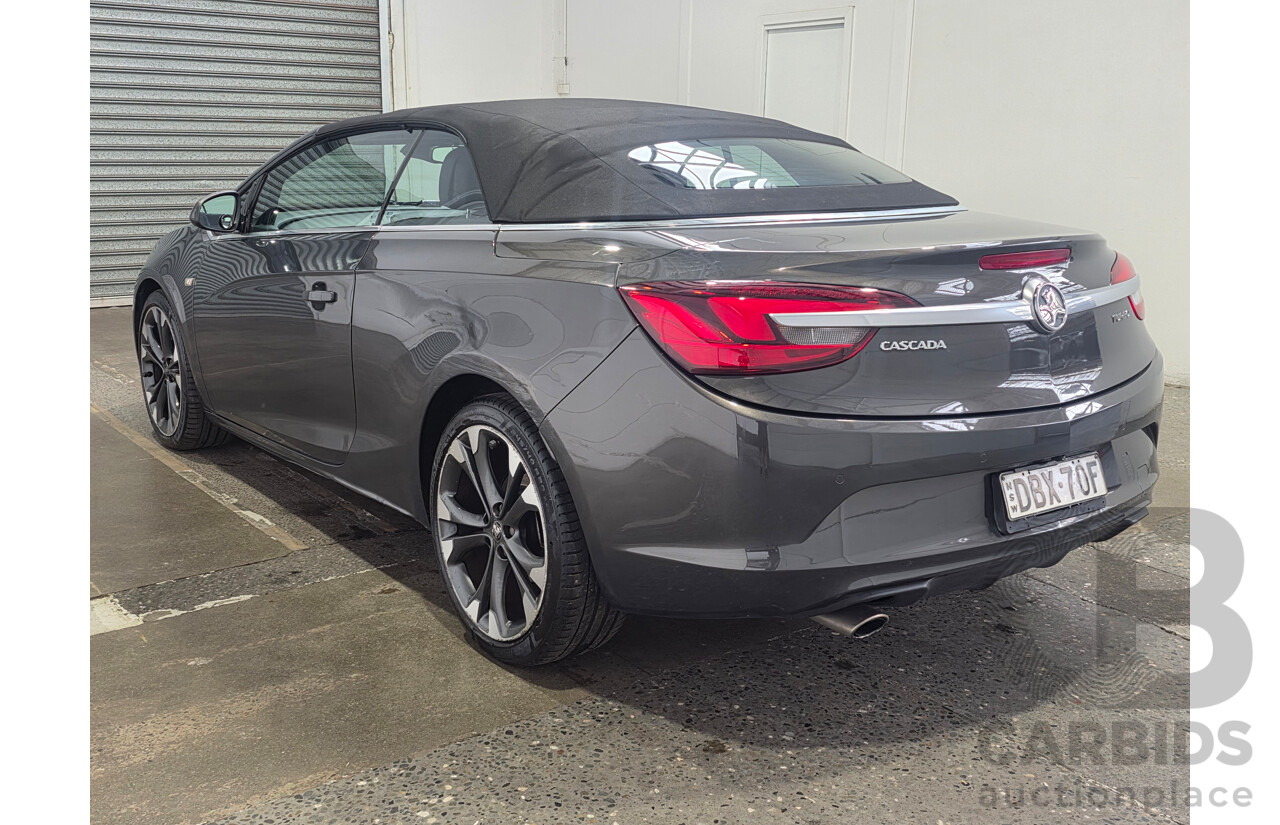 11/2015 Holden Cascada CJ MY16 2d Convertible Phantom Grey Metallic Turbo 1.6L