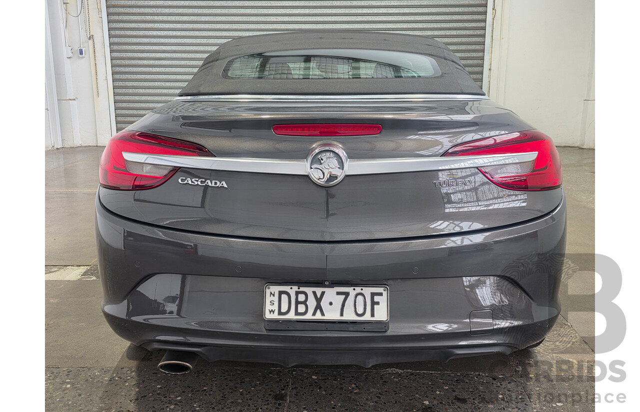 11/2015 Holden Cascada CJ MY16 2d Convertible Phantom Grey Metallic Turbo 1.6L