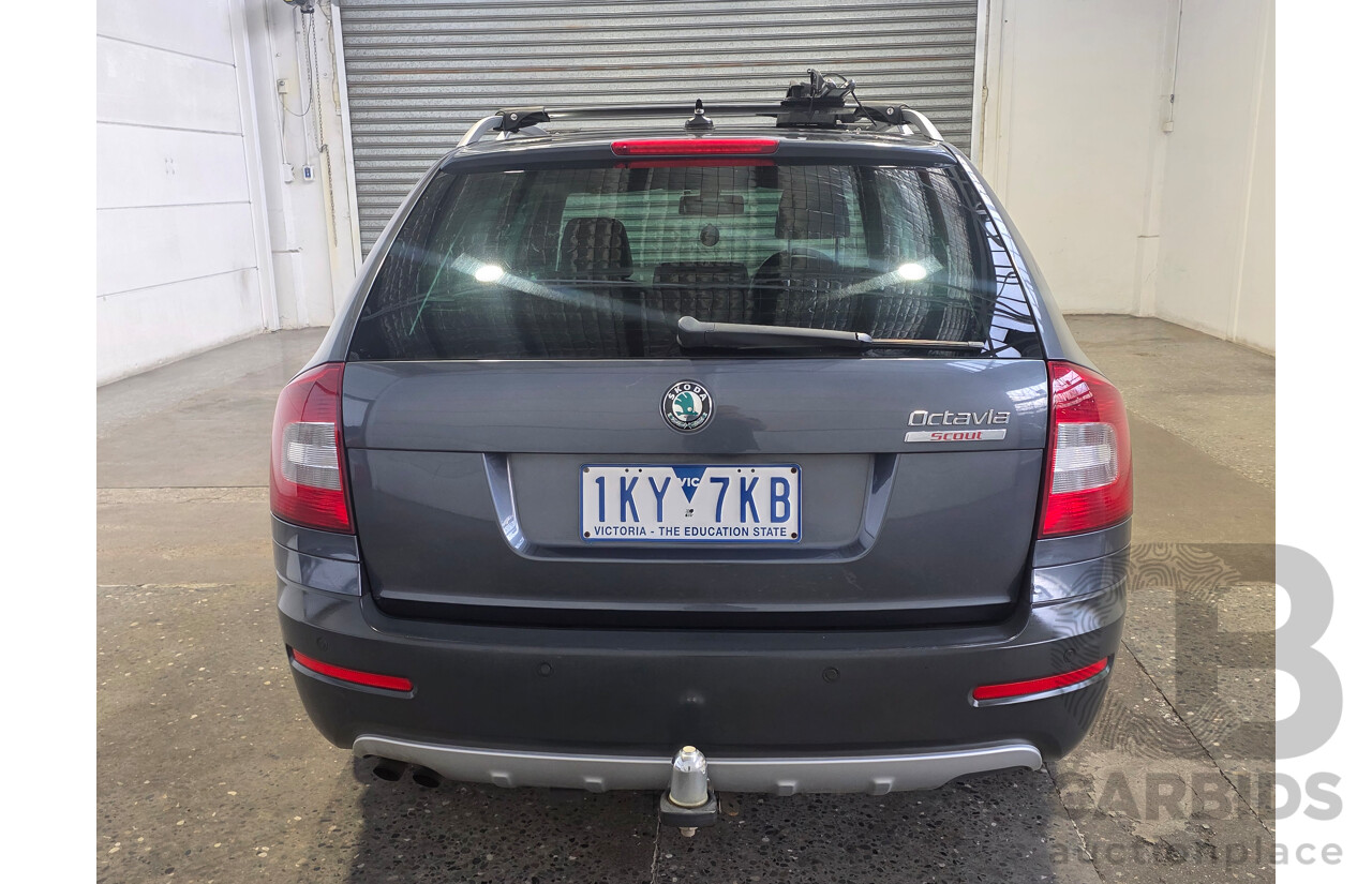 5/2012 Skoda Octavia Scout Premium 103 TDI (4x4) 1Z MY12 4d Wagon Anthracite Grey Metallic Turbo Diesel 2.0L