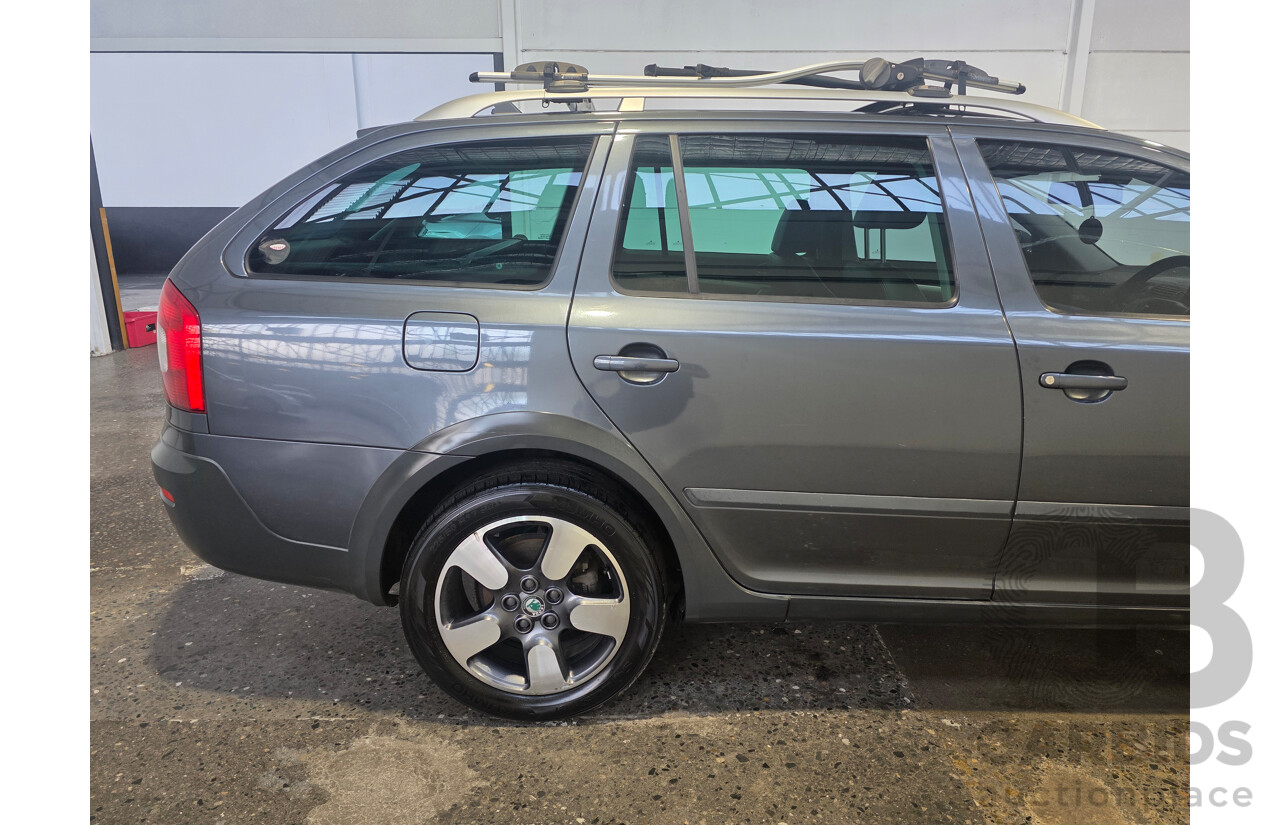 5/2012 Skoda Octavia Scout Premium 103 TDI (4x4) 1Z MY12 4d Wagon Anthracite Grey Metallic Turbo Diesel 2.0L