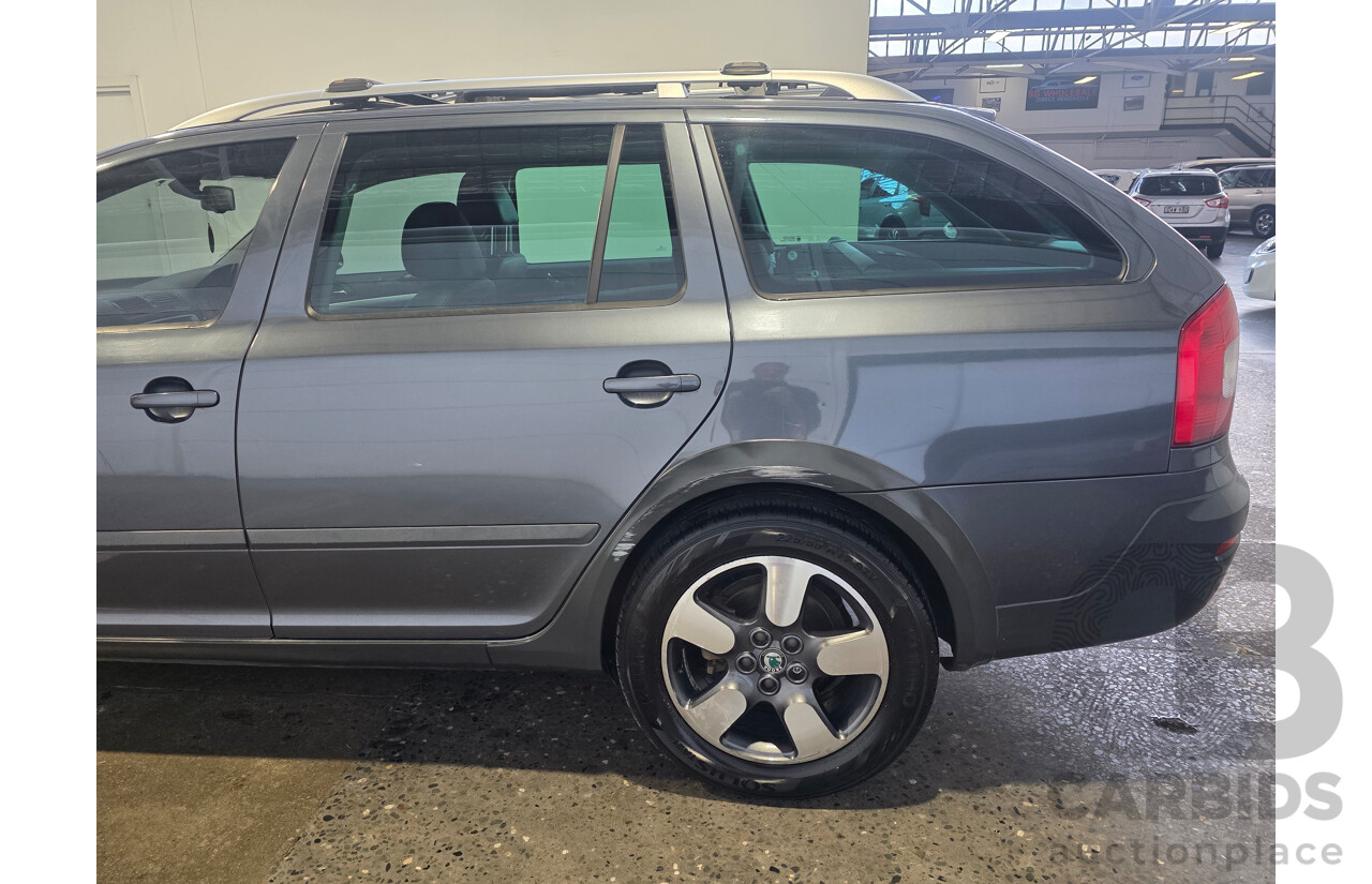 5/2012 Skoda Octavia Scout Premium 103 TDI (4x4) 1Z MY12 4d Wagon Anthracite Grey Metallic Turbo Diesel 2.0L