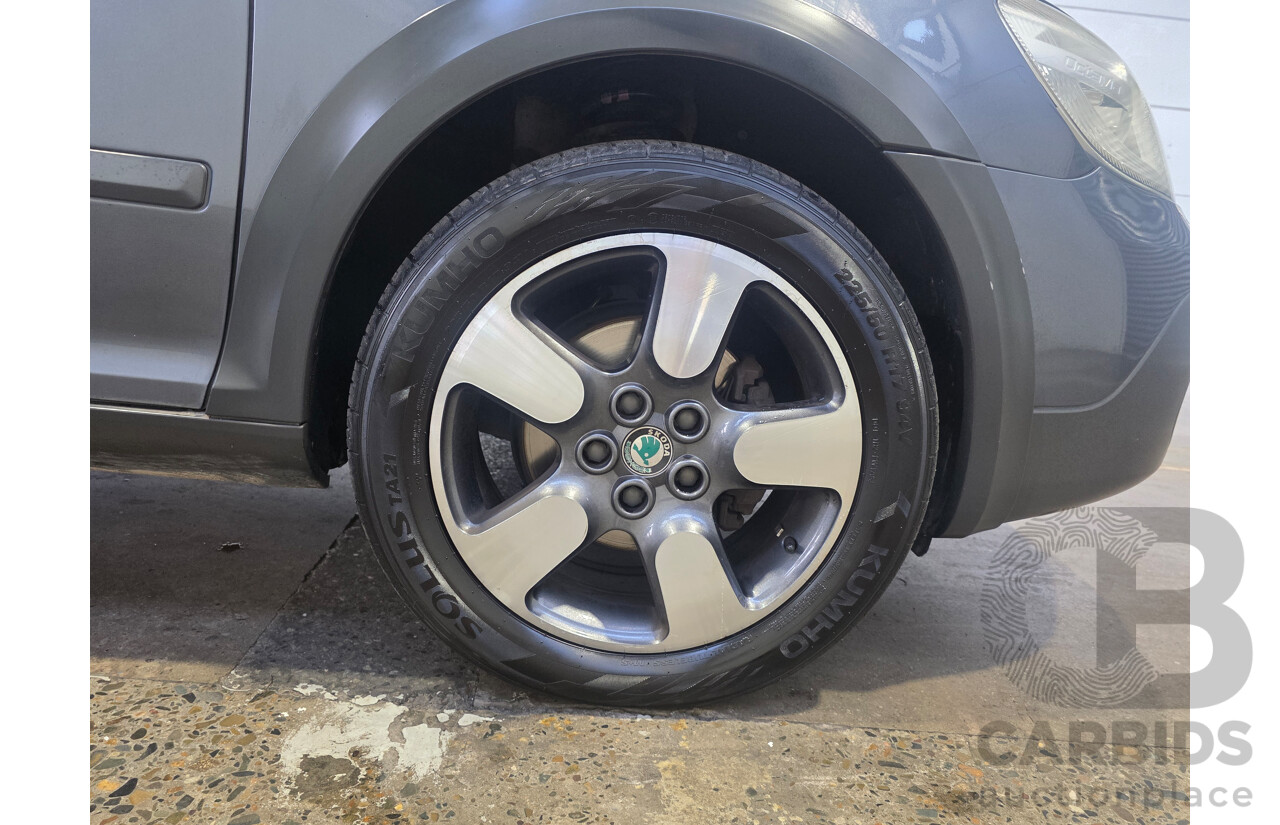 5/2012 Skoda Octavia Scout Premium 103 TDI (4x4) 1Z MY12 4d Wagon Anthracite Grey Metallic Turbo Diesel 2.0L