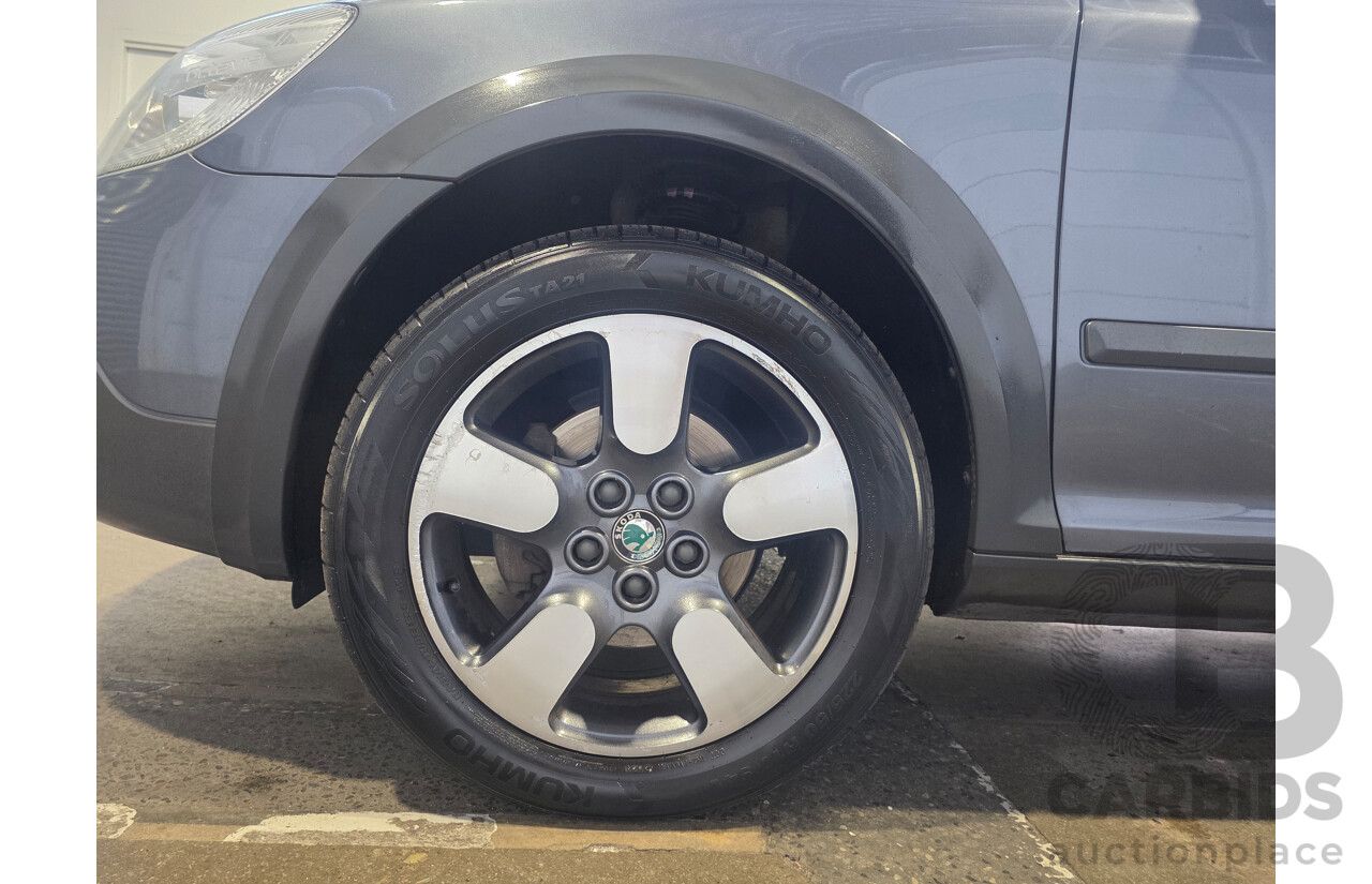 5/2012 Skoda Octavia Scout Premium 103 TDI (4x4) 1Z MY12 4d Wagon Anthracite Grey Metallic Turbo Diesel 2.0L