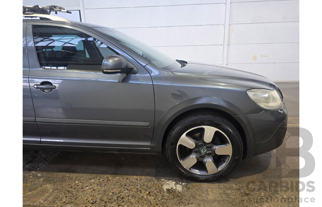 5/2012 Skoda Octavia Scout Premium 103 TDI (4x4) 1Z MY12 4d Wagon Anthracite Grey Metallic Turbo Diesel 2.0L