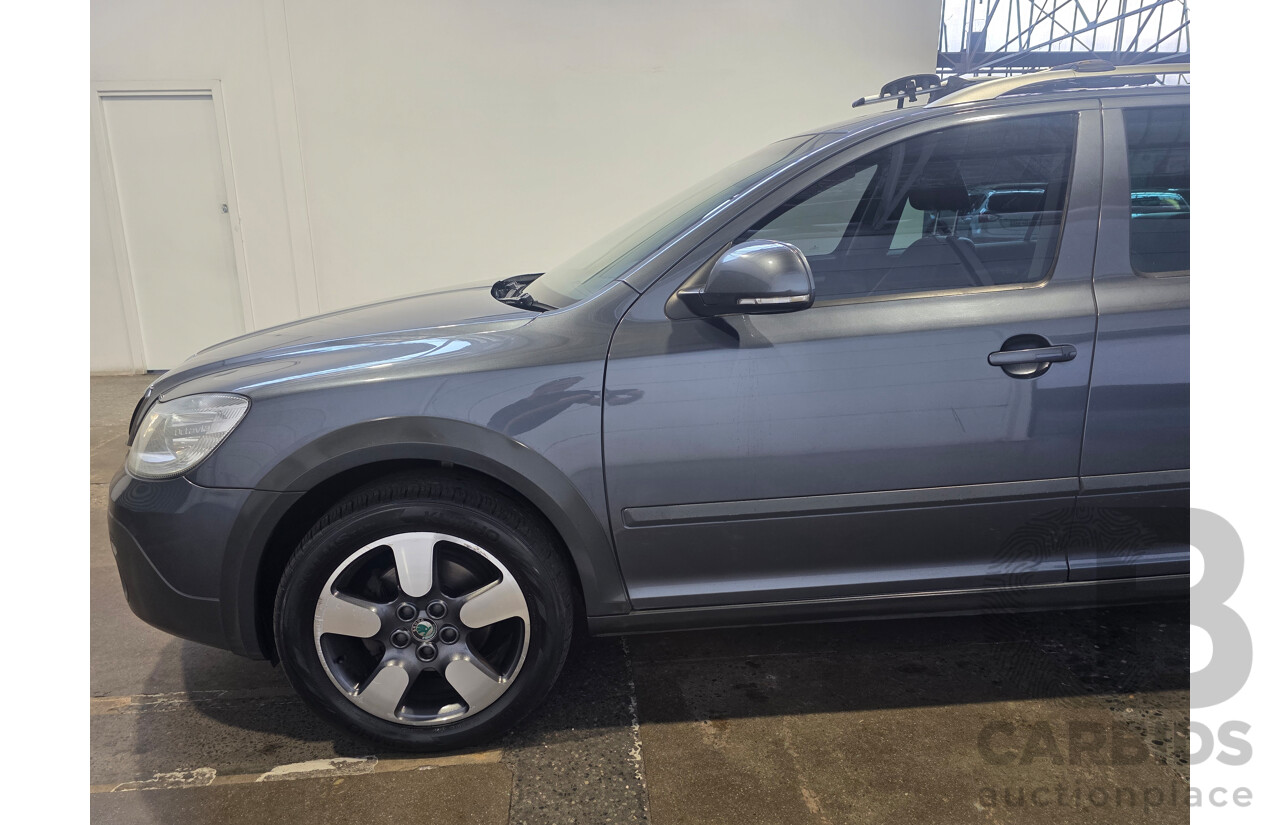 5/2012 Skoda Octavia Scout Premium 103 TDI (4x4) 1Z MY12 4d Wagon Anthracite Grey Metallic Turbo Diesel 2.0L