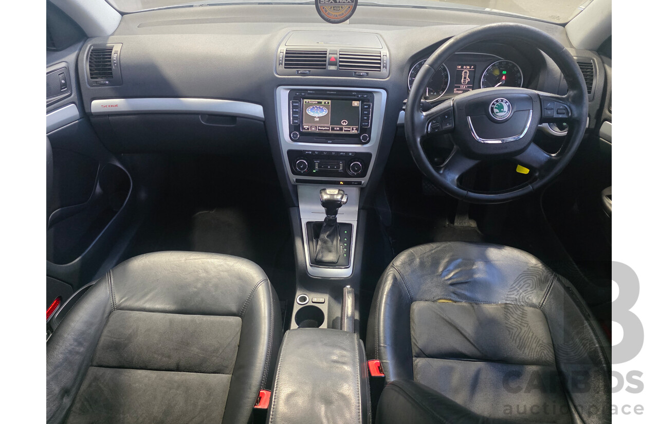 5/2012 Skoda Octavia Scout Premium 103 TDI (4x4) 1Z MY12 4d Wagon Anthracite Grey Metallic Turbo Diesel 2.0L