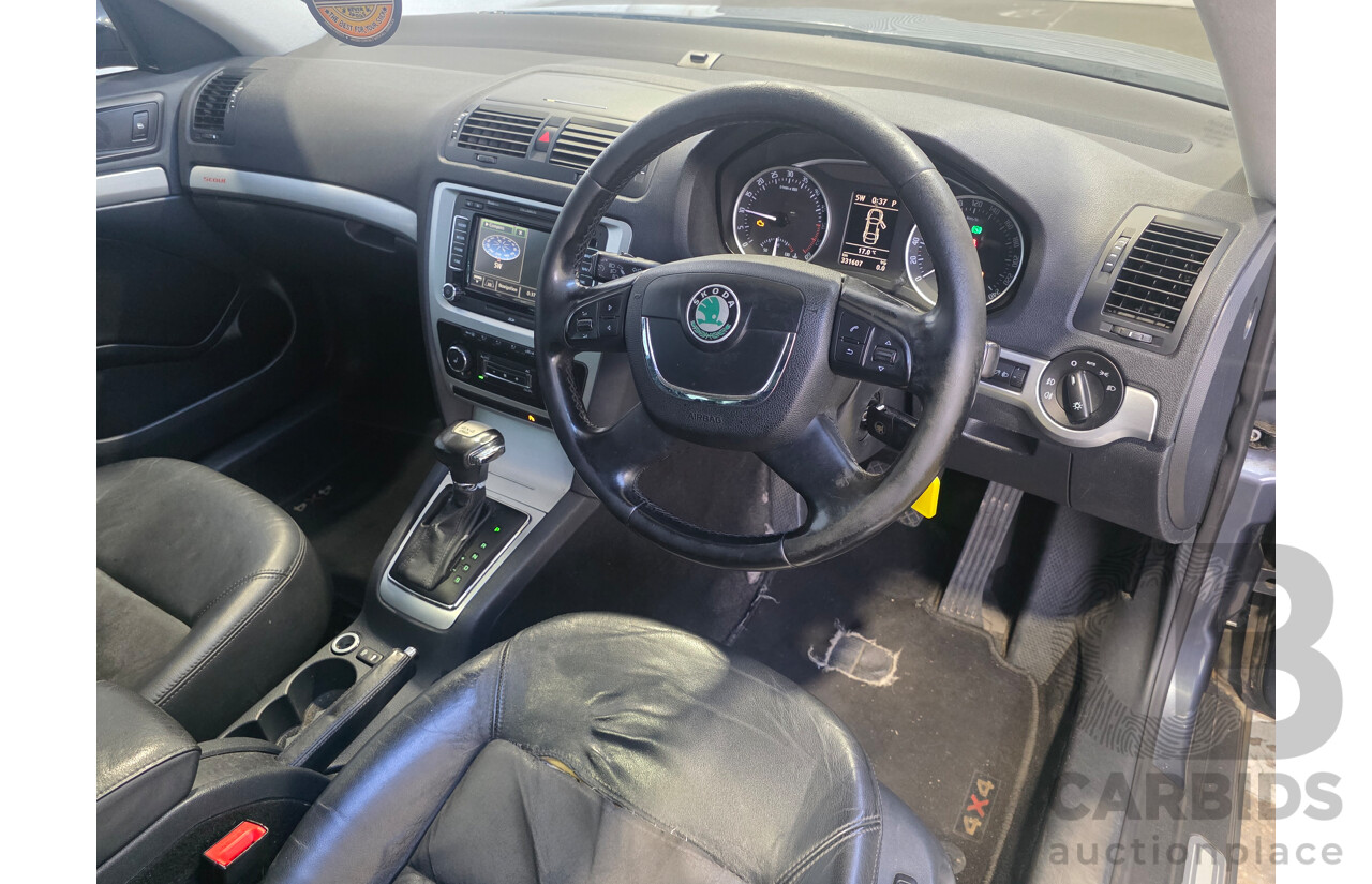 5/2012 Skoda Octavia Scout Premium 103 TDI (4x4) 1Z MY12 4d Wagon Anthracite Grey Metallic Turbo Diesel 2.0L
