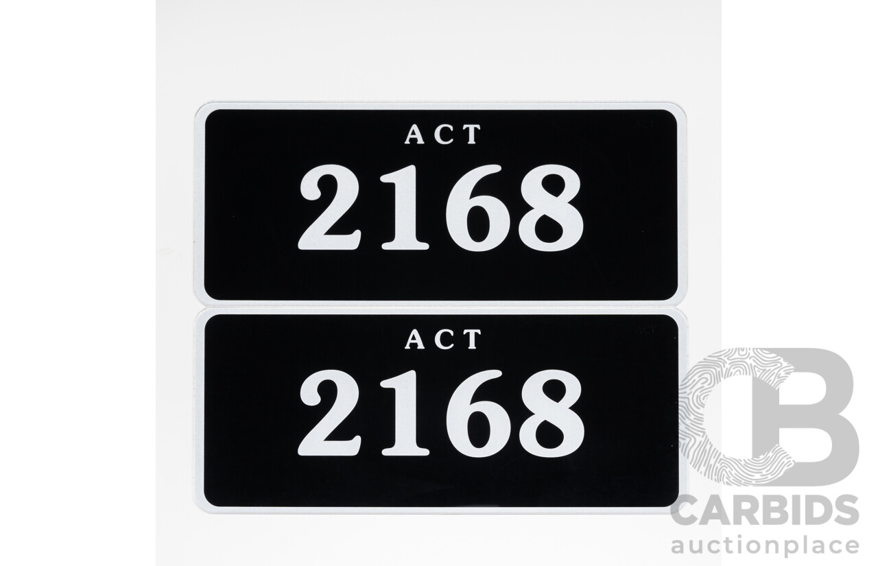 ACT 4-Digit Number Plate - 2168