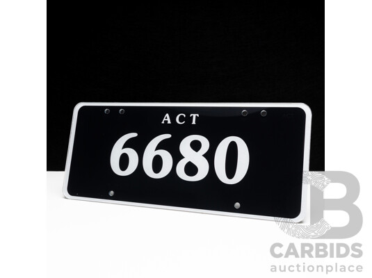 ACT 4-Digit Number Plate - 6680