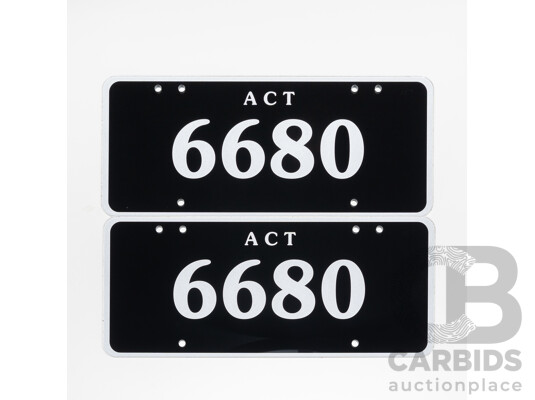 1661976 · ACT 4-Digit Number Plate - 6680