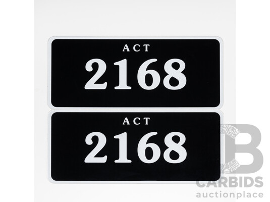 1661975 · ACT 4-Digit Number Plate - 2168