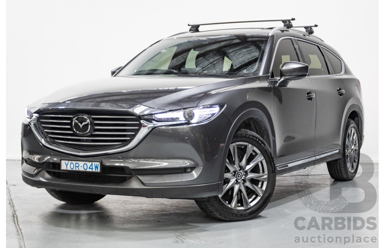 11/2020 Mazda CX-8 Asaki (AWD) CX8C 4d Wagon Machine Grey Metallic Turbo Diesel 2.2L - 7 Seater