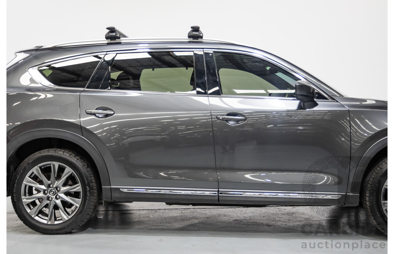 11/2020 Mazda CX-8 Asaki (AWD) CX8C 4d Wagon Machine Grey Metallic Turbo Diesel 2.2L - 7 Seater