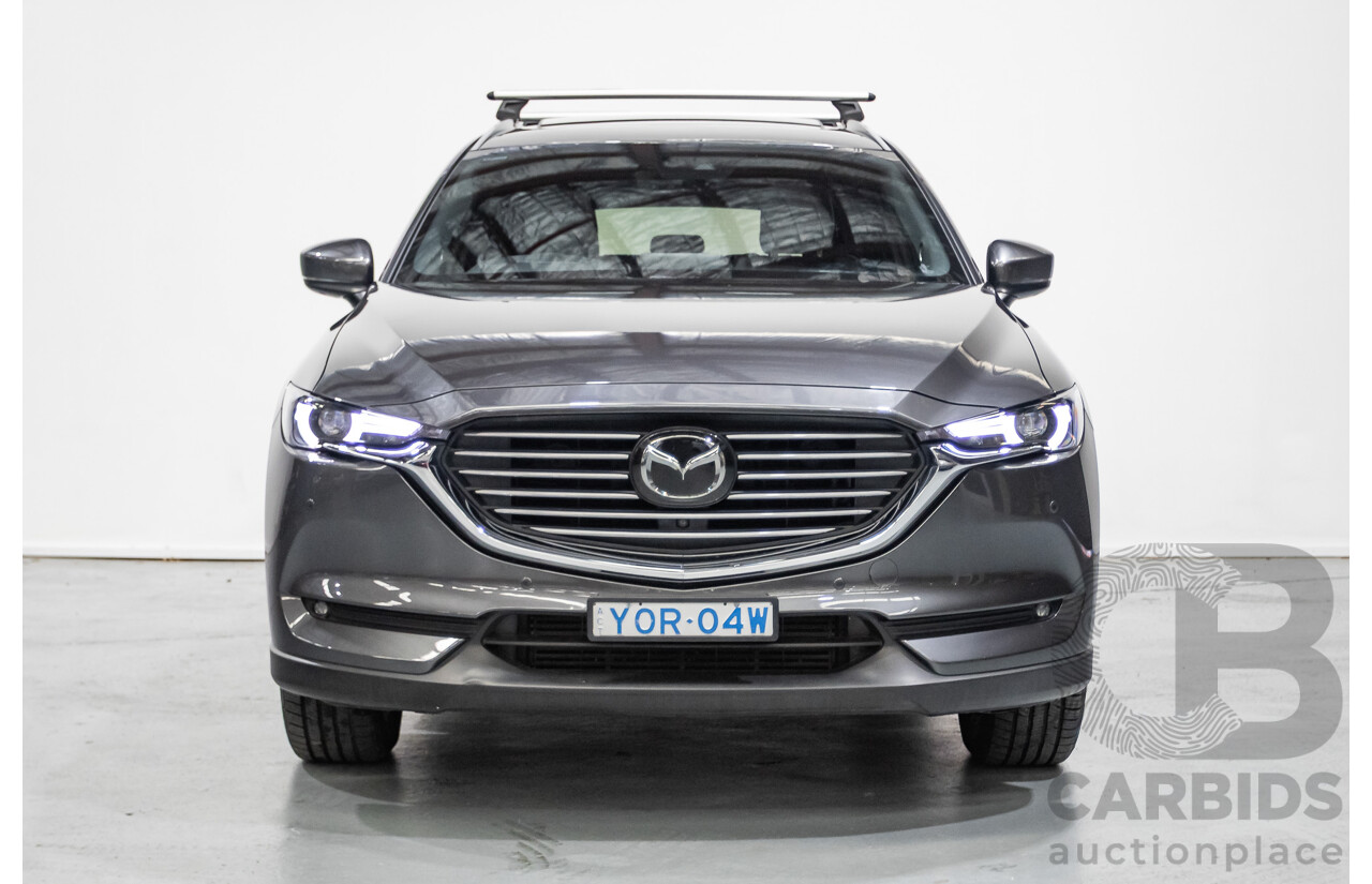 11/2020 Mazda CX-8 Asaki (AWD) CX8C 4d Wagon Machine Grey Metallic Turbo Diesel 2.2L - 7 Seater