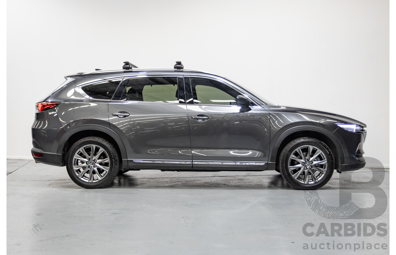 11/2020 Mazda CX-8 Asaki (AWD) CX8C 4d Wagon Machine Grey Metallic Turbo Diesel 2.2L - 7 Seater