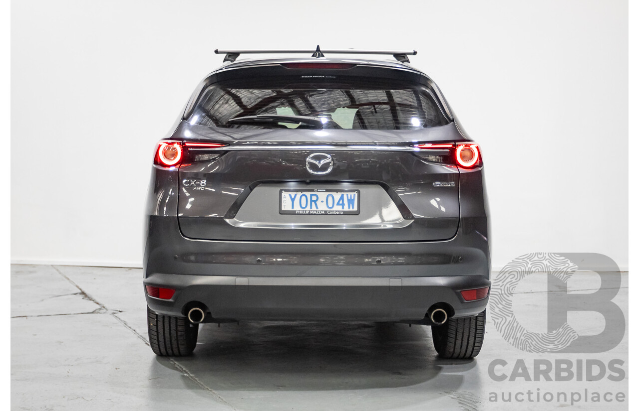 11/2020 Mazda CX-8 Asaki (AWD) CX8C 4d Wagon Machine Grey Metallic Turbo Diesel 2.2L - 7 Seater