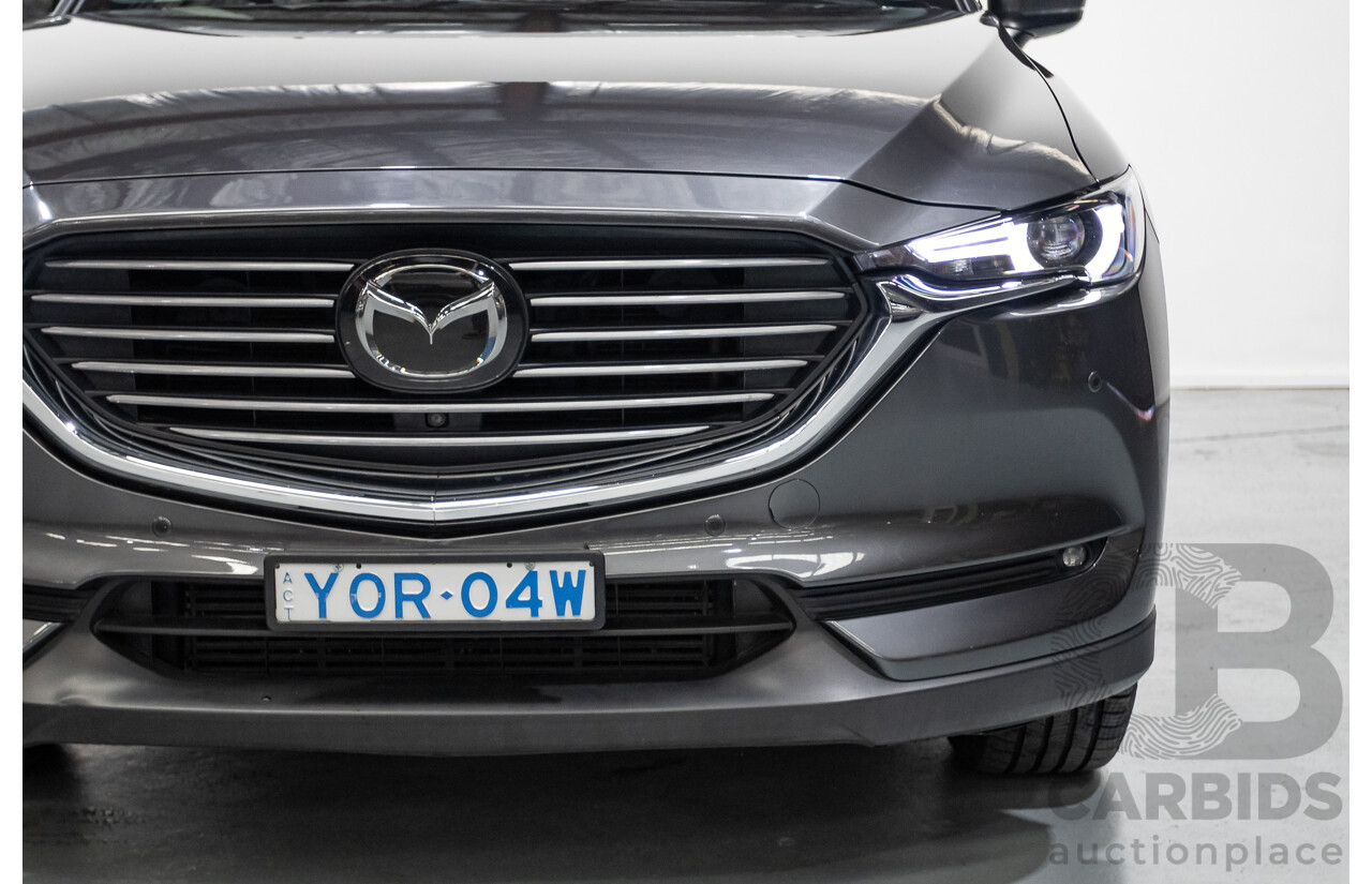 11/2020 Mazda CX-8 Asaki (AWD) CX8C 4d Wagon Machine Grey Metallic Turbo Diesel 2.2L - 7 Seater
