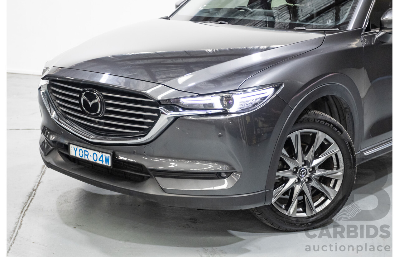11/2020 Mazda CX-8 Asaki (AWD) CX8C 4d Wagon Machine Grey Metallic Turbo Diesel 2.2L - 7 Seater
