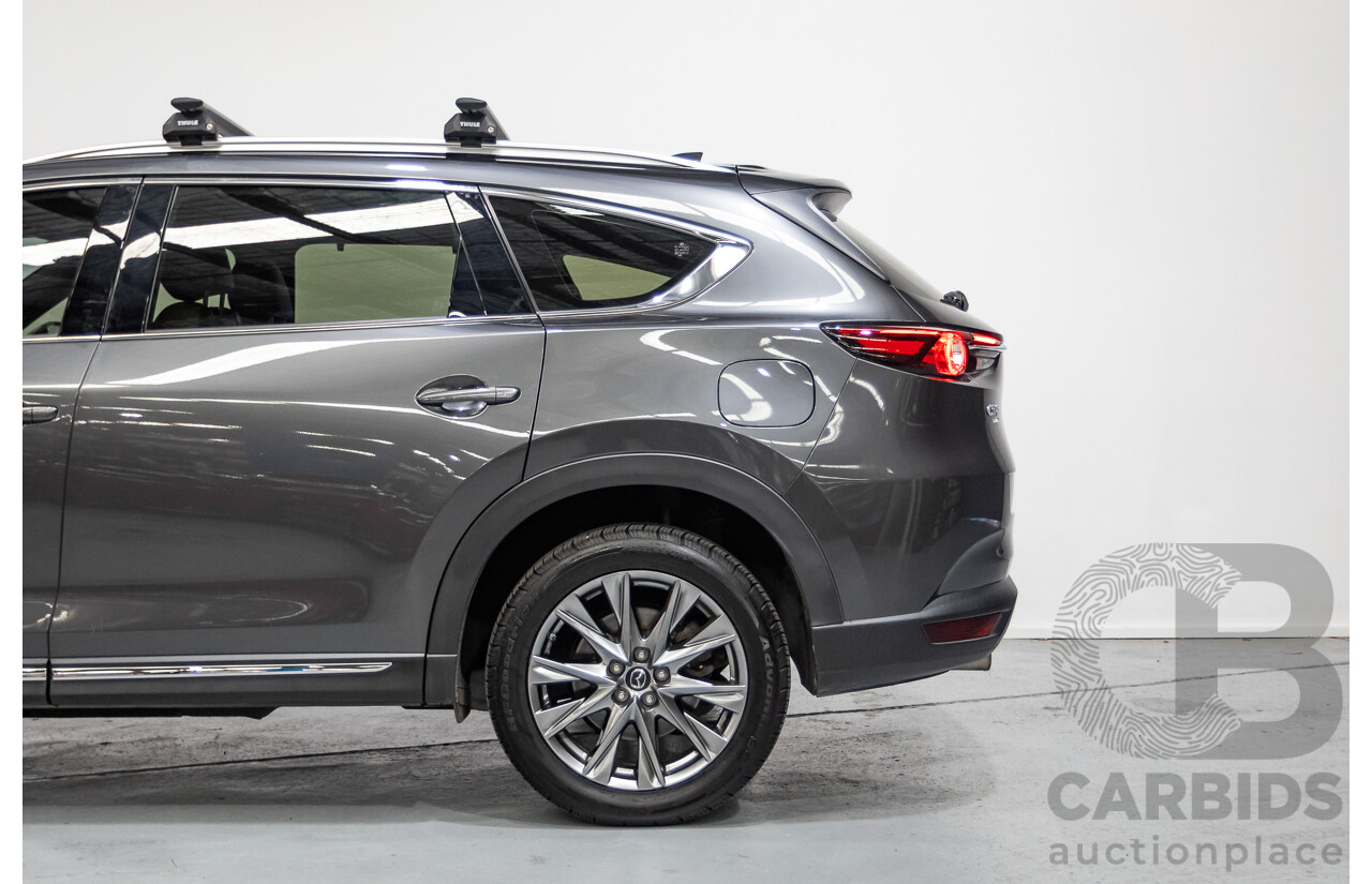 11/2020 Mazda CX-8 Asaki (AWD) CX8C 4d Wagon Machine Grey Metallic Turbo Diesel 2.2L - 7 Seater