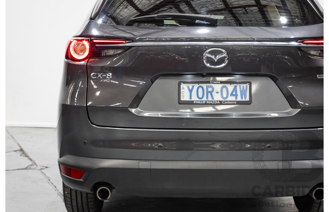11/2020 Mazda CX-8 Asaki (AWD) CX8C 4d Wagon Machine Grey Metallic Turbo Diesel 2.2L - 7 Seater