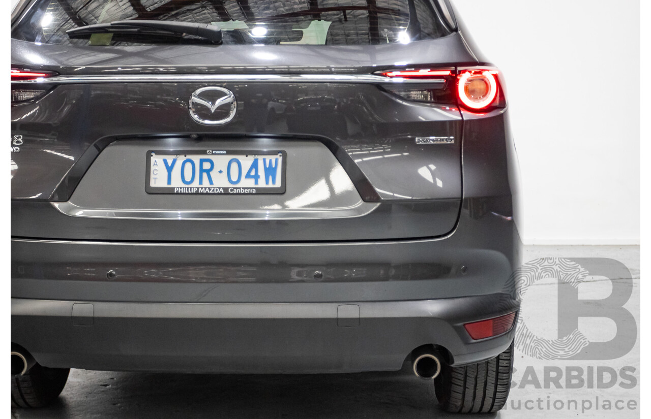 11/2020 Mazda CX-8 Asaki (AWD) CX8C 4d Wagon Machine Grey Metallic Turbo Diesel 2.2L - 7 Seater