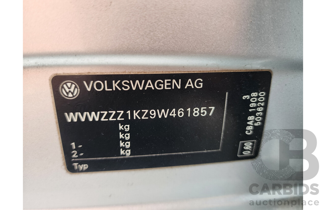 02/2009 Volkswagen Golf 2.0 TDI Pacific 1K MY09 5d Hatchback Silver 2.0L