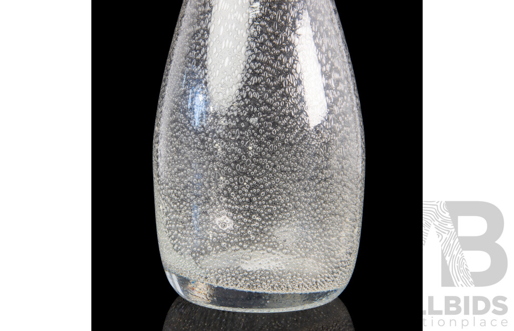 Vintage Tall Aerated Studio Glass Vase