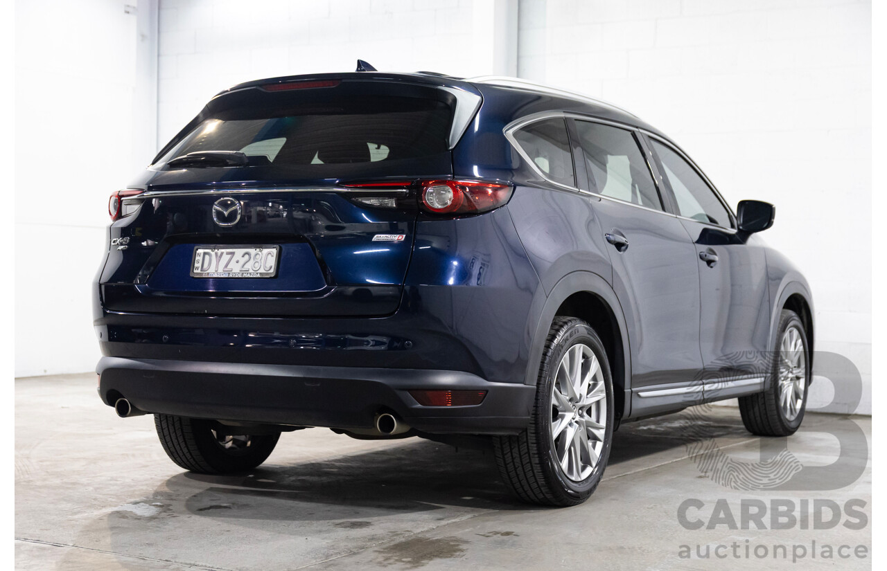 09/2018 Mazda CX-8 Asaki (AWD) KG MY18 4D Wagon Blue Twin Turbo Diesel 2.2L - 7 Seater