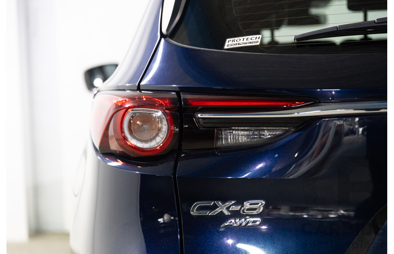 09/2018 Mazda CX-8 Asaki (AWD) KG MY18 4D Wagon Blue Twin Turbo Diesel 2.2L - 7 Seater