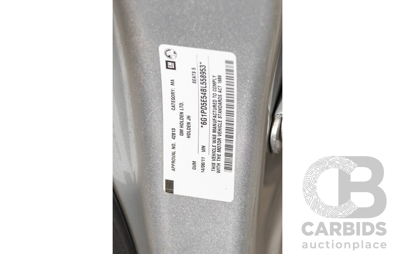 06/2011 Holden Cruze CD (FWD) JH 4D Sedan Silver 1.8L