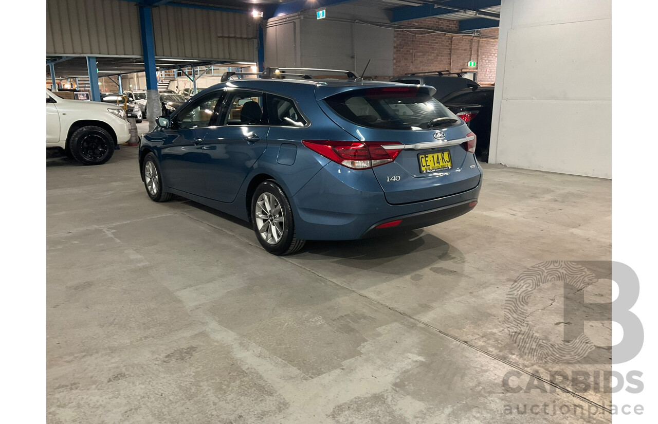06/2015 Hyundai I40 Active Tourer VF4 Series II 4D Wagon Blue Turbo Diesel 1.7L