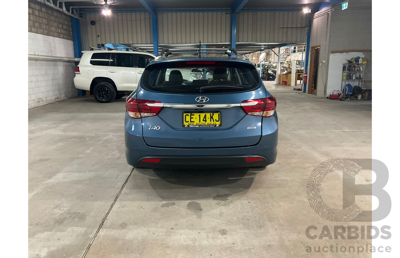 06/2015 Hyundai I40 Active Tourer VF4 Series II 4D Wagon Blue Turbo Diesel 1.7L