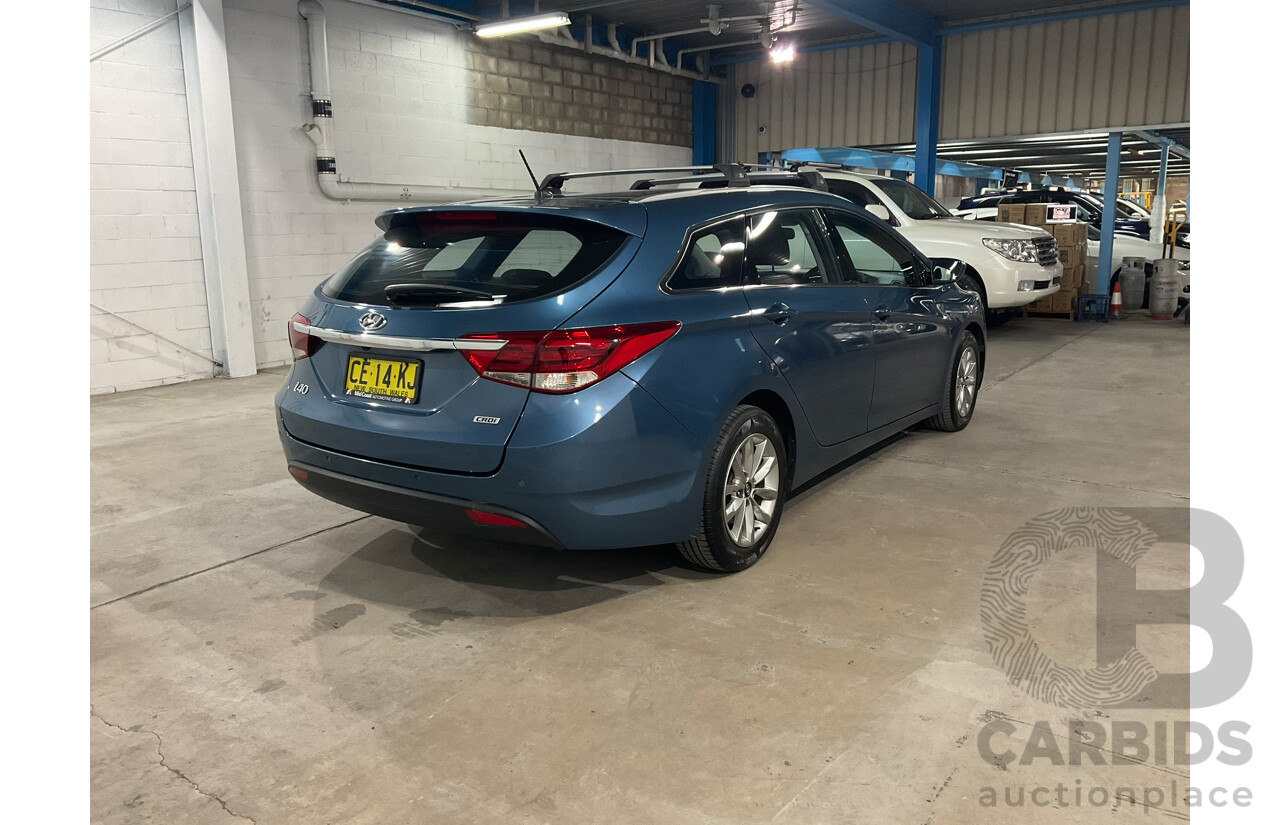 06/2015 Hyundai I40 Active Tourer VF4 Series II 4D Wagon Blue Turbo Diesel 1.7L