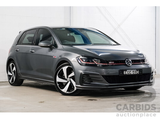 05/2019 Volkswagen Golf GTi (FWD) AU MY19 5D Hatchback Indium Grey Metallic Turbo 2.0L