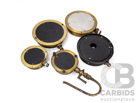 1662022 · Collection of Five Pressure Gauges