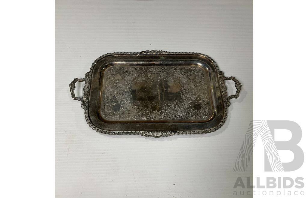 Collection of Seven Copper and Brass Decorative Wall Plates and Tray