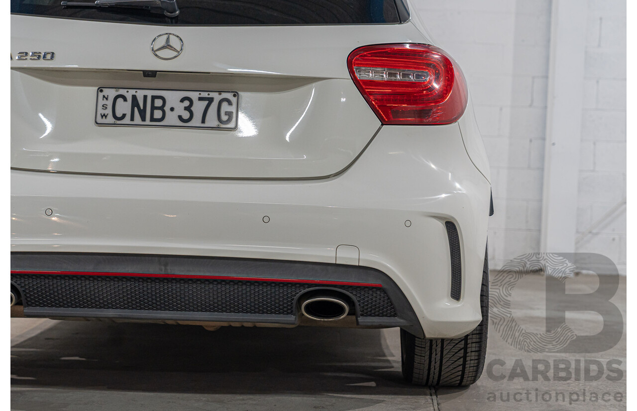 06/2013 Mercedes-Benz A250 SPORT FWD 176 5D Hatchback Cirrus White 2.0L